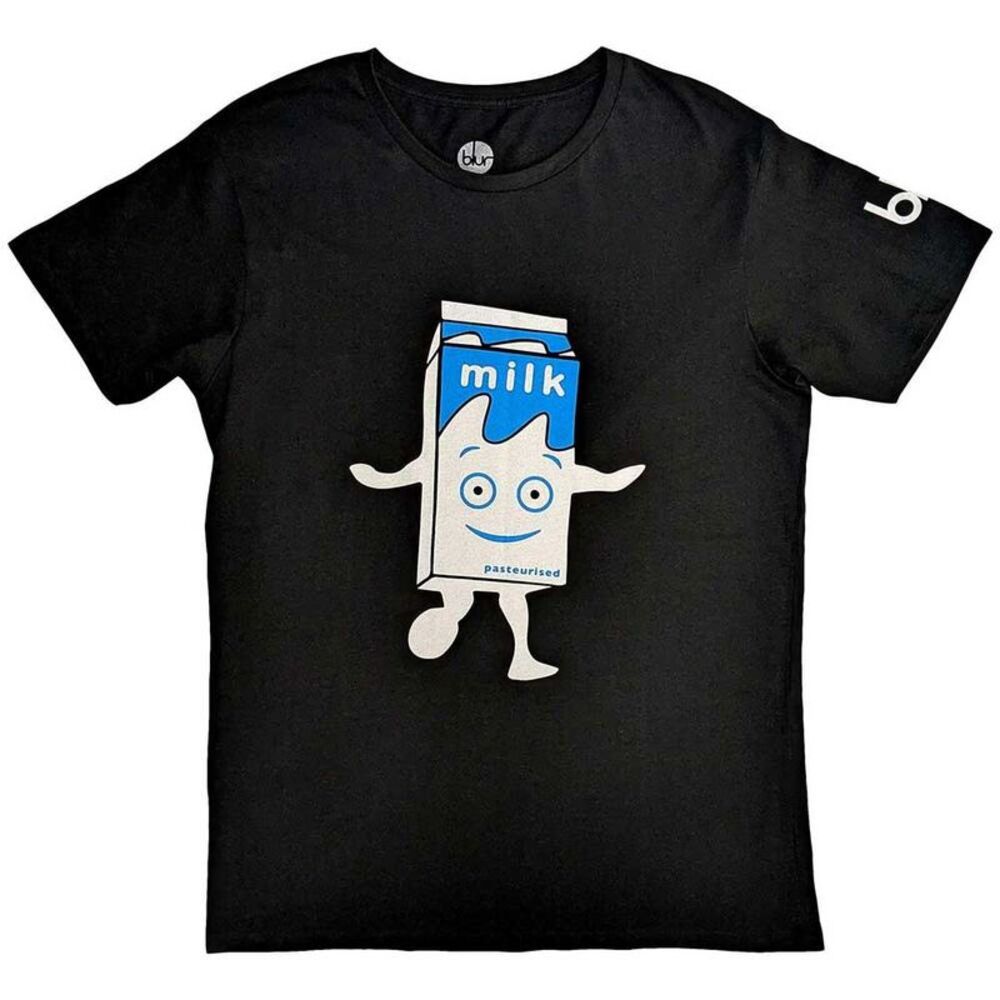 Blur Unisex Adult Milky Sleeve Print T-Shirt / Black